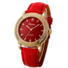 Луксозен дамски часовник с кристали – червен
