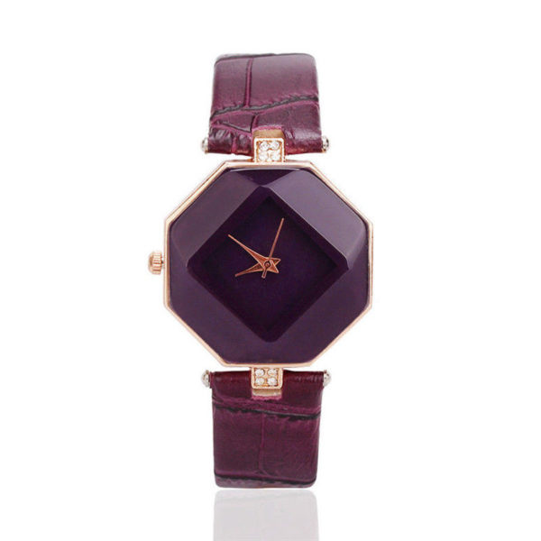 Луксозен дамски часовник – лилав