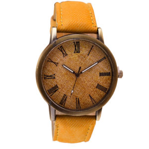Стилен мъжки часовник - оранжев