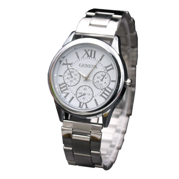 Луксозен дамски часовник Geneva - метална верижка